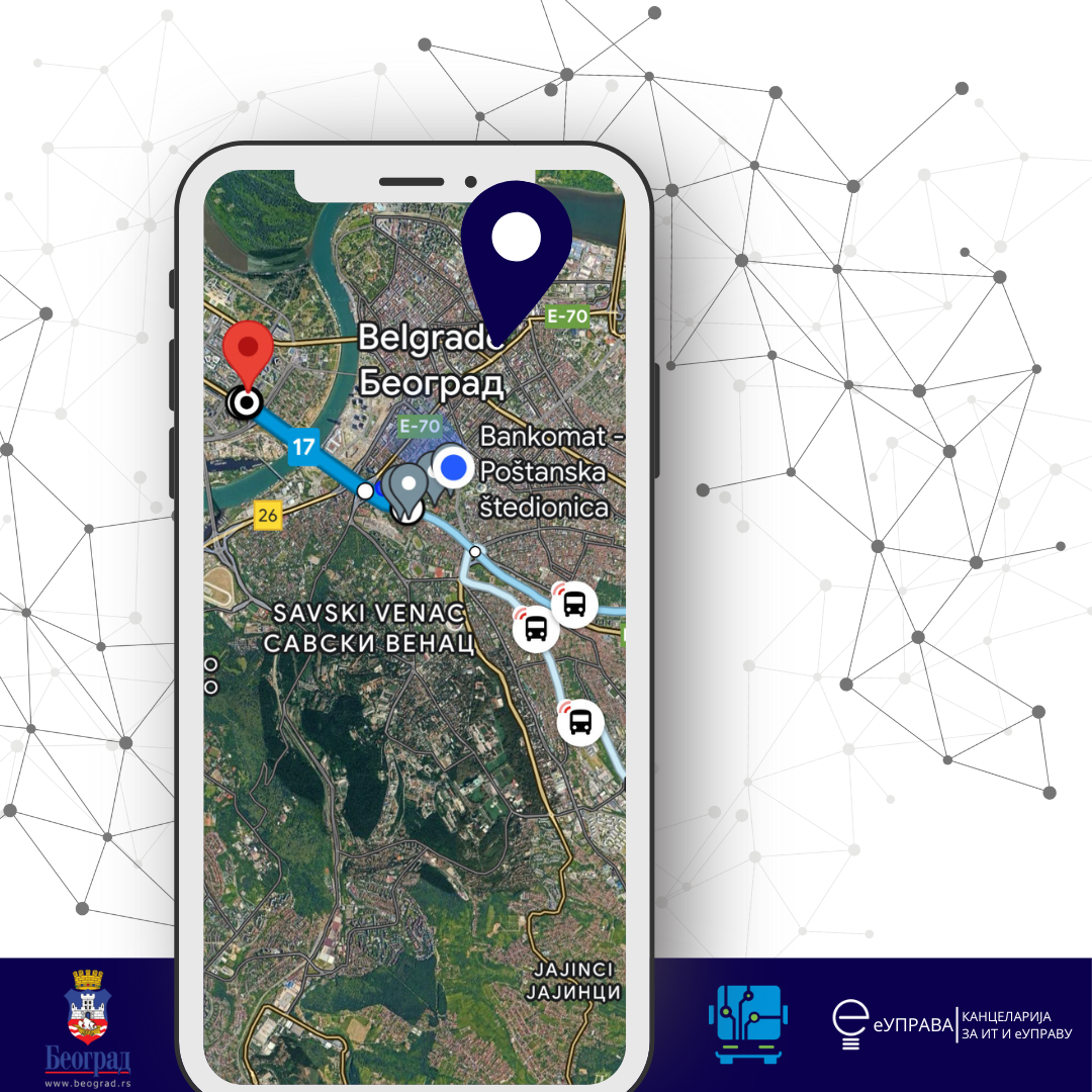 Кретање градских аутобуса у реалном времену на Google мапама